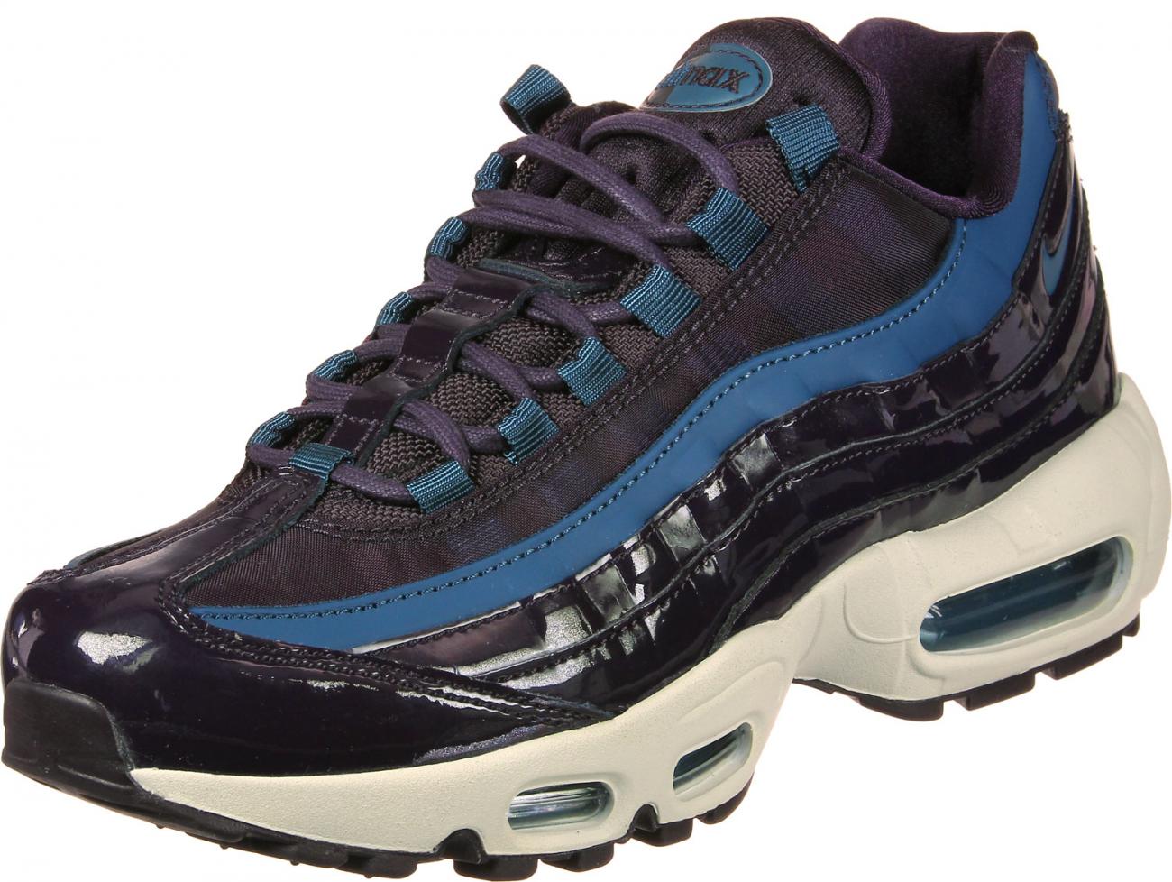 air max 95 femme violet et blanche,Nike Air Max 95 Blanche Grise Violette et Verte Chaussures