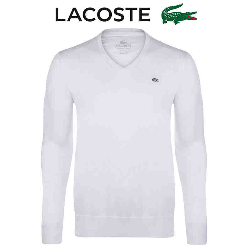 pull blanc lacoste femme